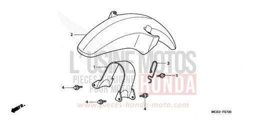 FRONT FENDER XL650VY de 2000
